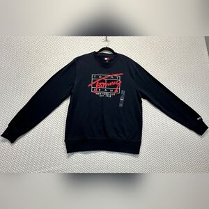 Tommy Hilfiger Jeans Mens Crew neck Sweatshirt Navy Blue Red Large Pullover NWT